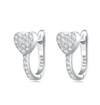 Exquisitos Aretes de aro con forma de corazón de amor