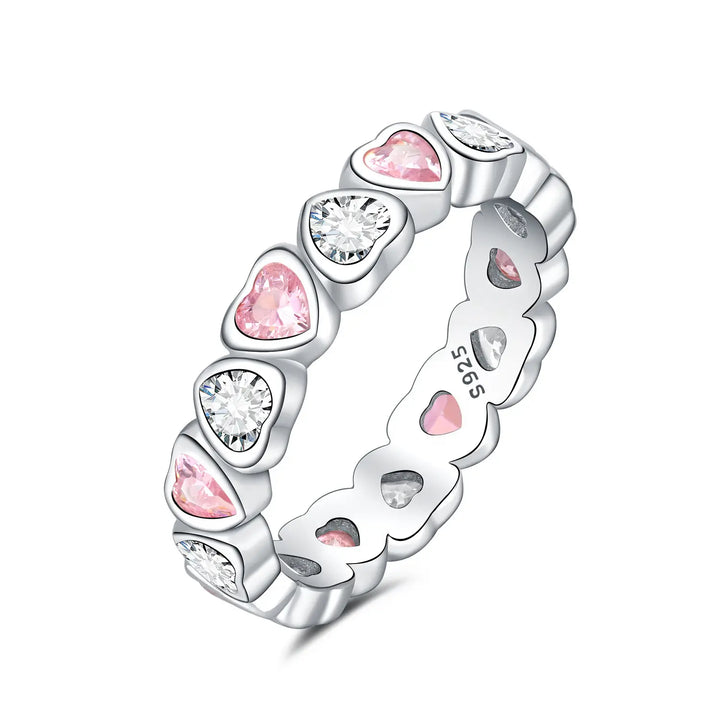 Sterling Silver Pink Love Ring
