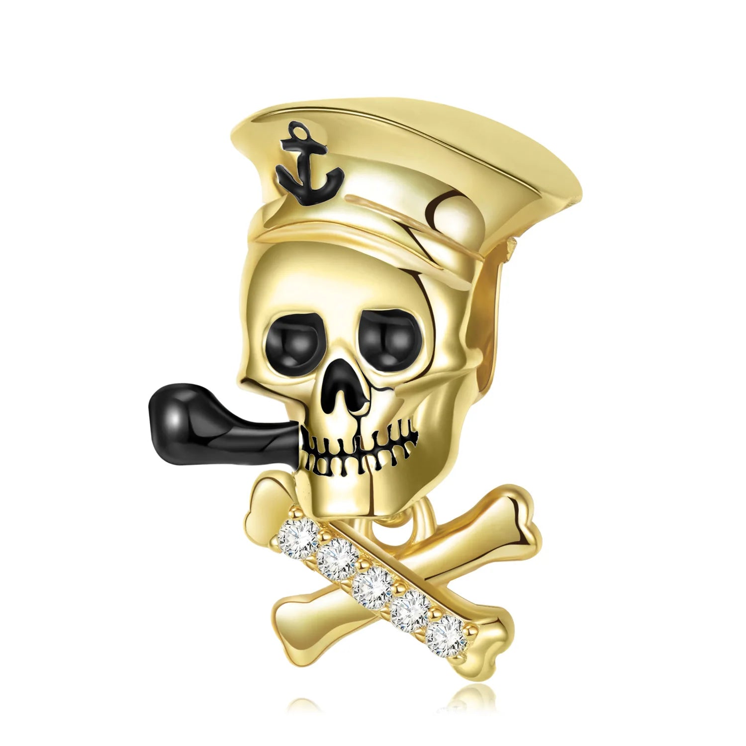 Cuentas de calavera de capitán pirata