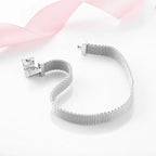 Pulsera de cadena de plata para dijes de cuentas con clip