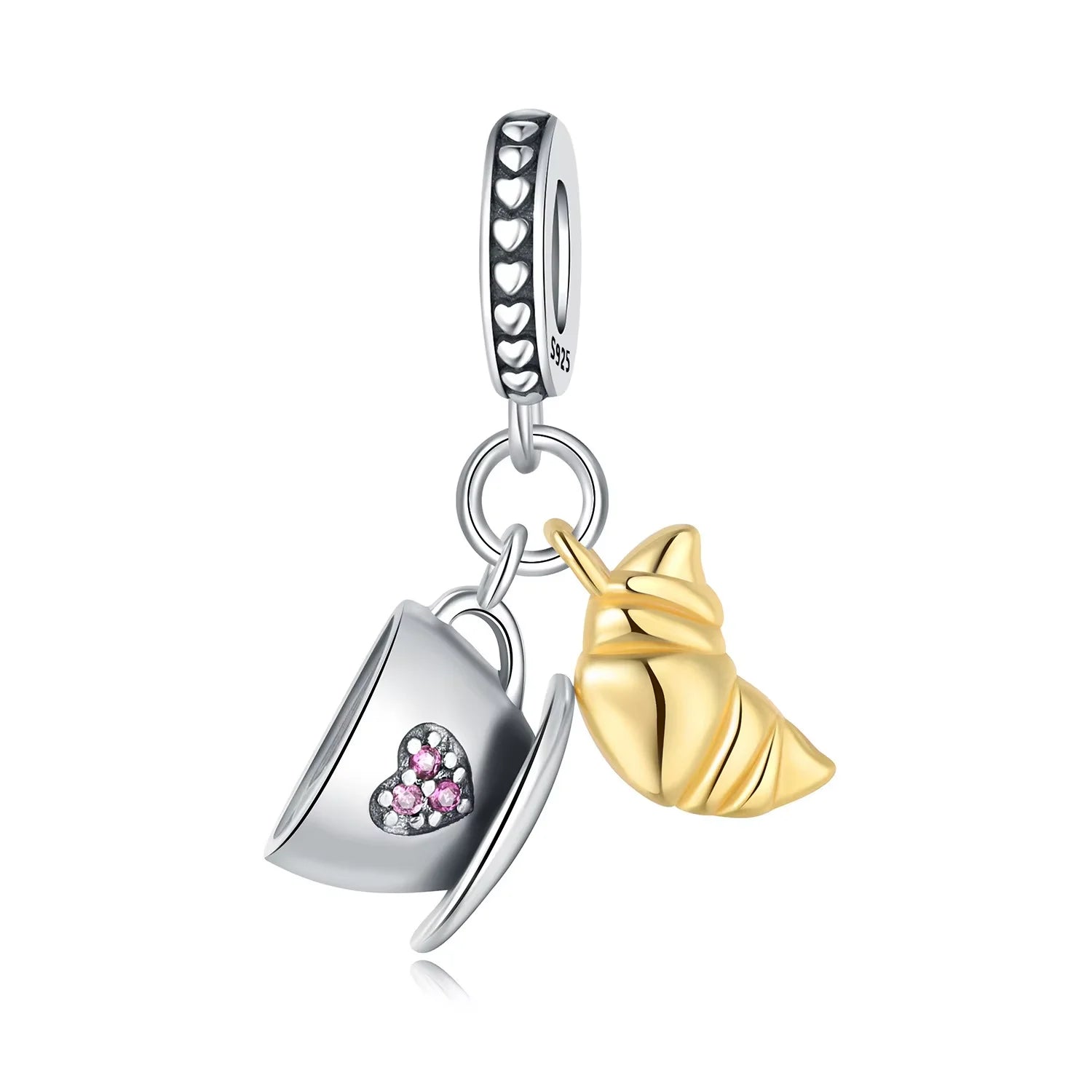 Colgante de croissant de café de postre