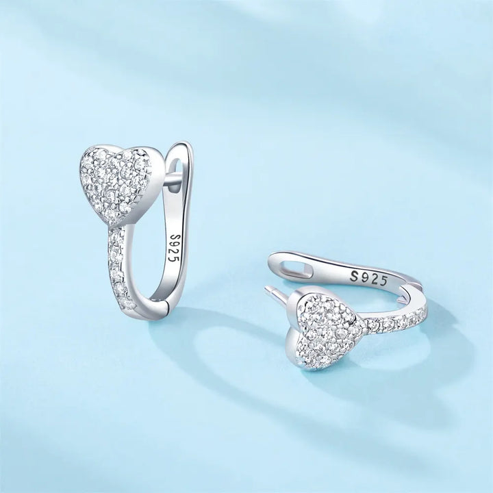 Exquisite Love Heart Hoop Earrings