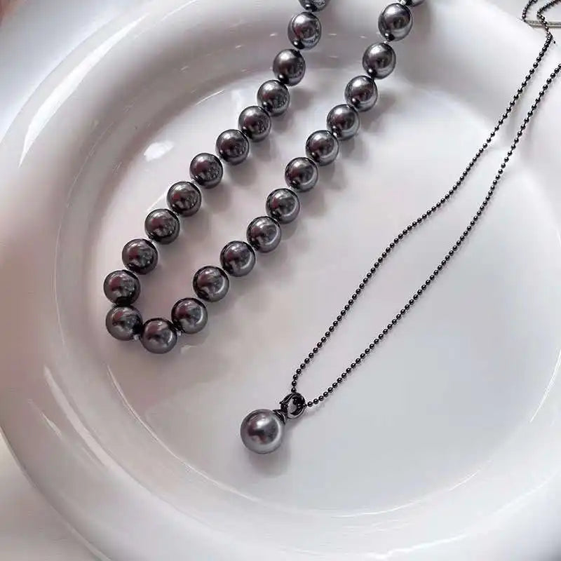 Women's Double Layer Crystal Pearl Necklace