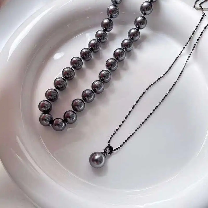 Women's Double Layer Crystal Pearl Necklace