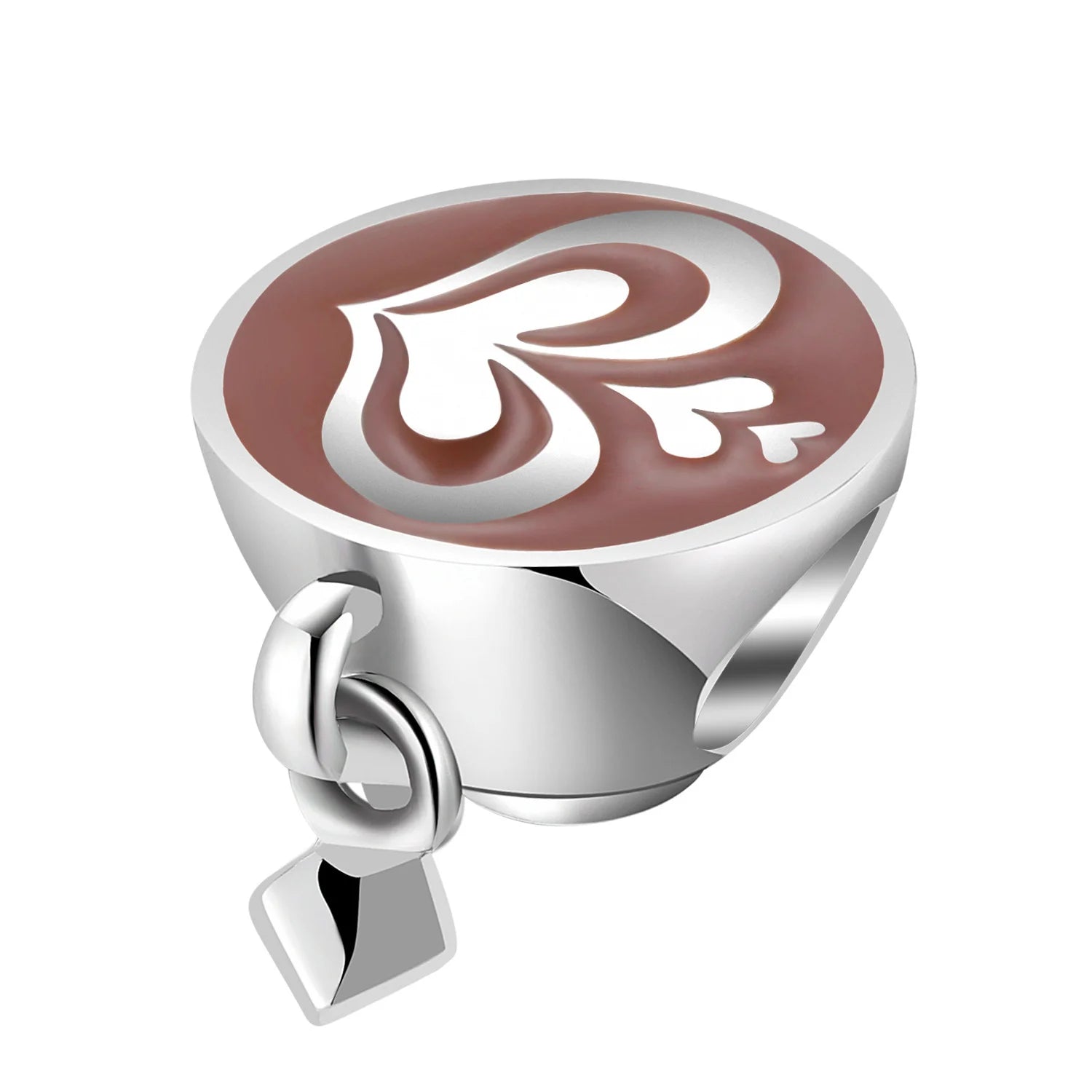 Cuentas de taza de café con forma de corazón