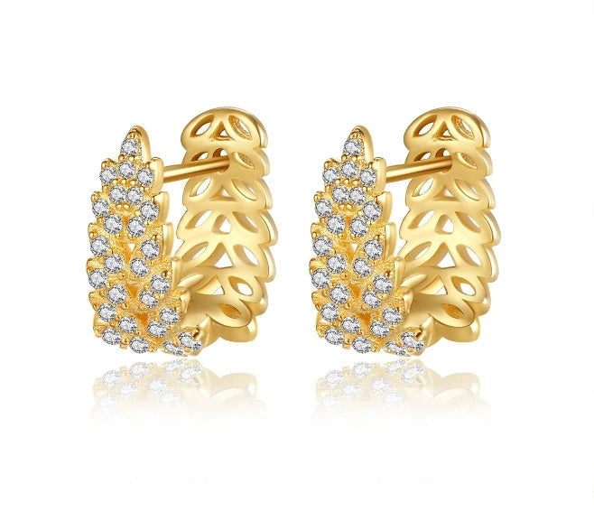 Ear Of Wheat Hoop Earrings