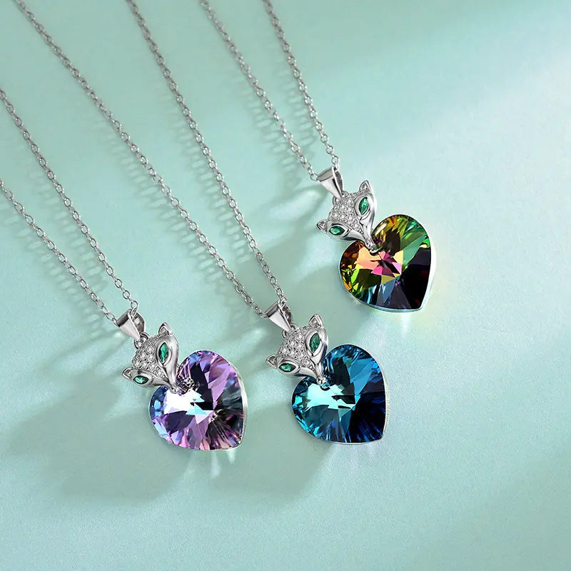 Fox Love Heart Necklace