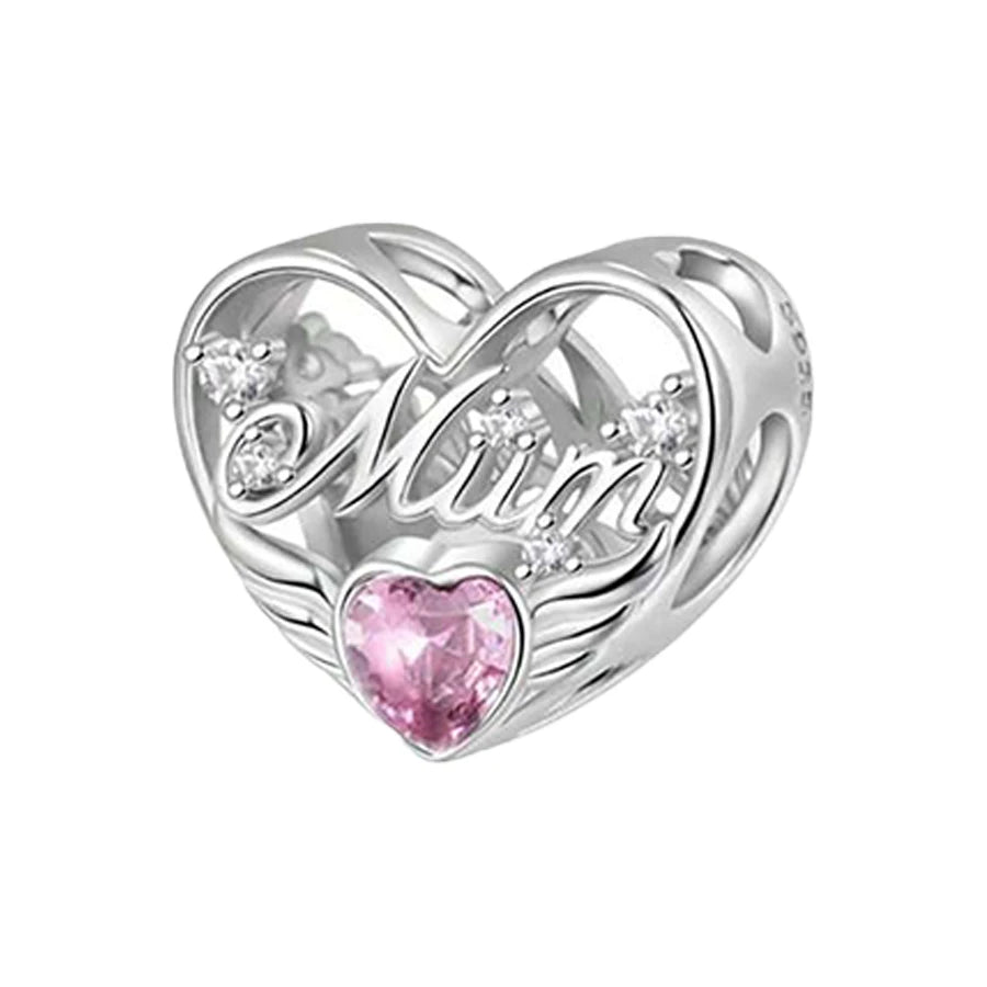 Cuentas de mamá en forma de corazón