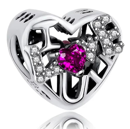 Te amo cuentas en forma de corazón