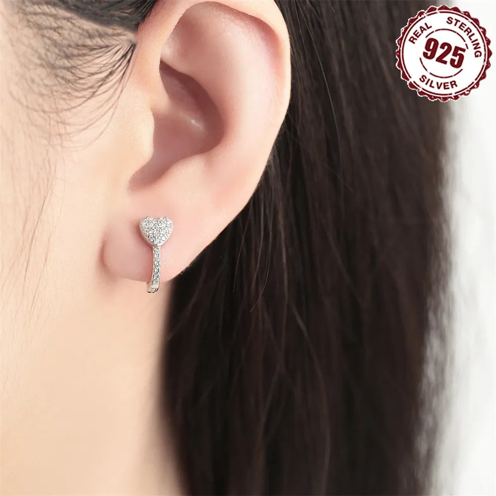 Exquisite Love Heart Hoop Earrings