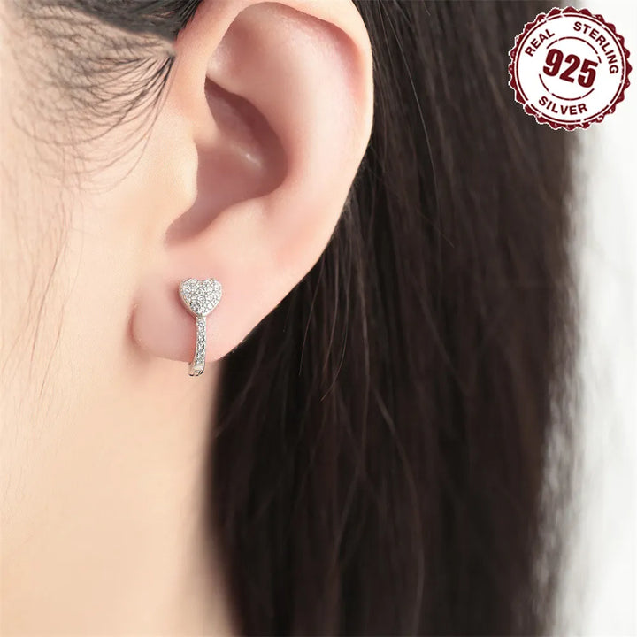 Exquisite Love Heart Hoop Earrings