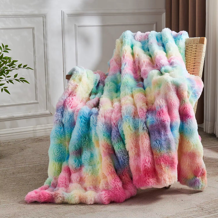 Faux Fur Bubble Blanket