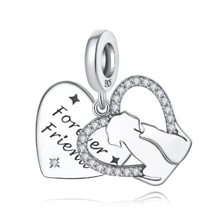 Colgante de perro y gato con el logo de Forever Friends