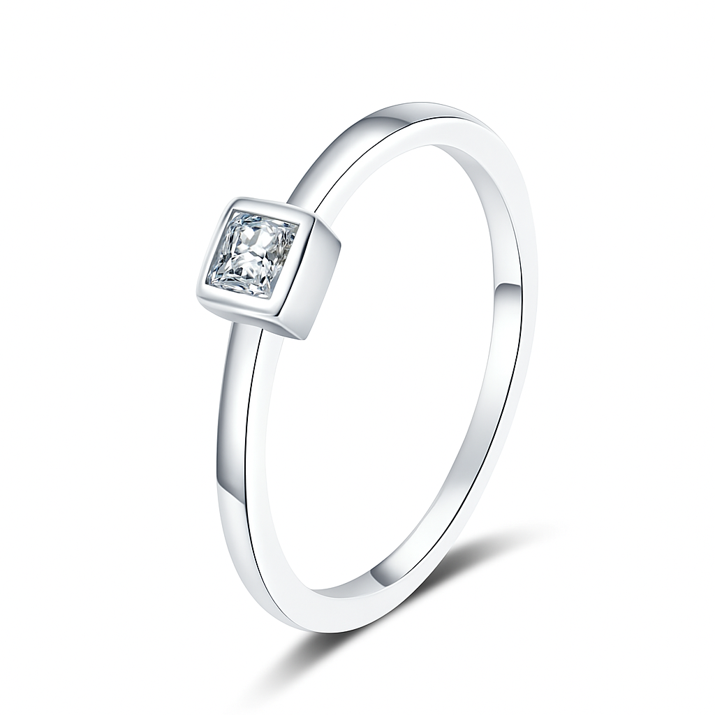 Princess Cut Moissanite Ring