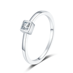 Princess Cut Moissanite Ring