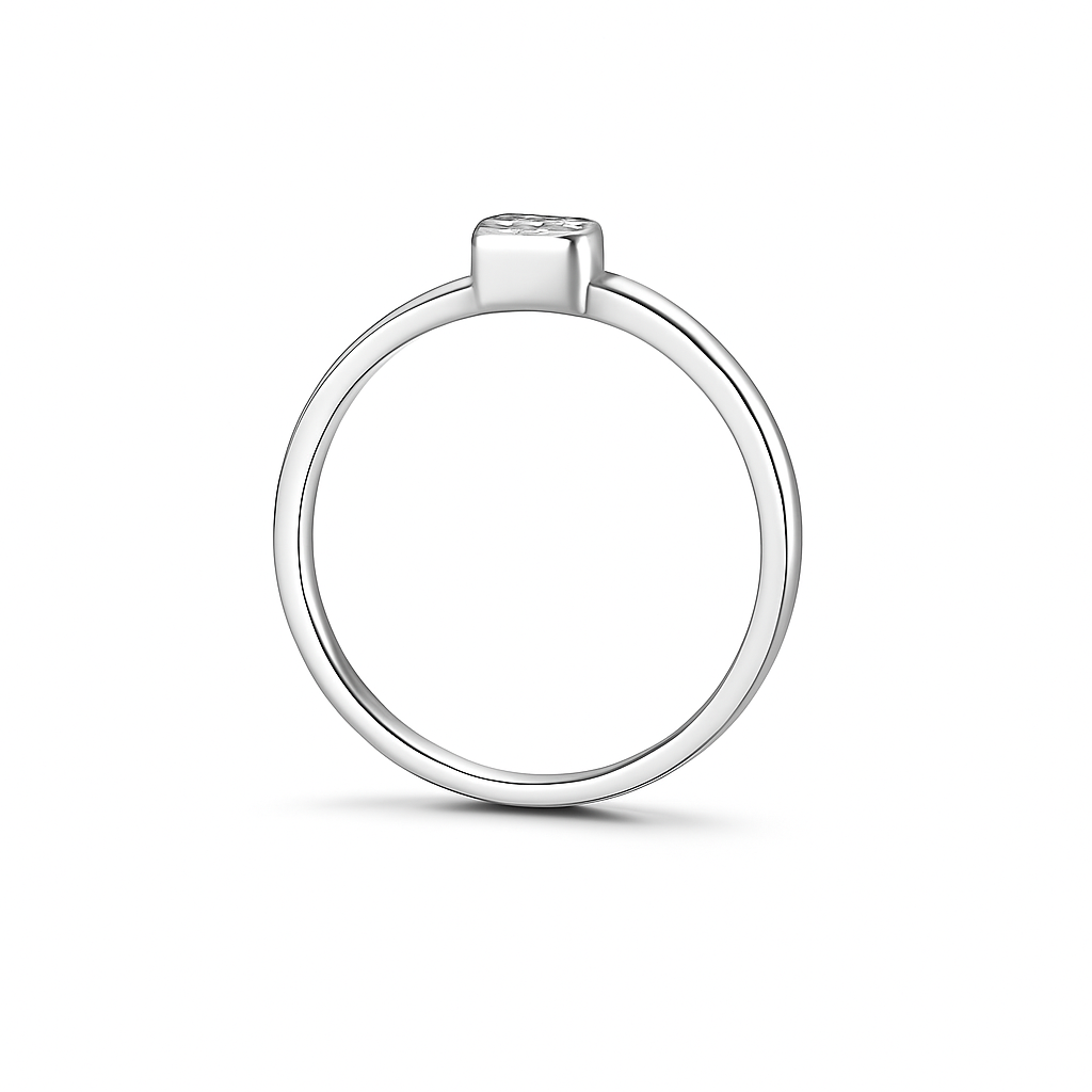 Princess Cut Moissanite Ring