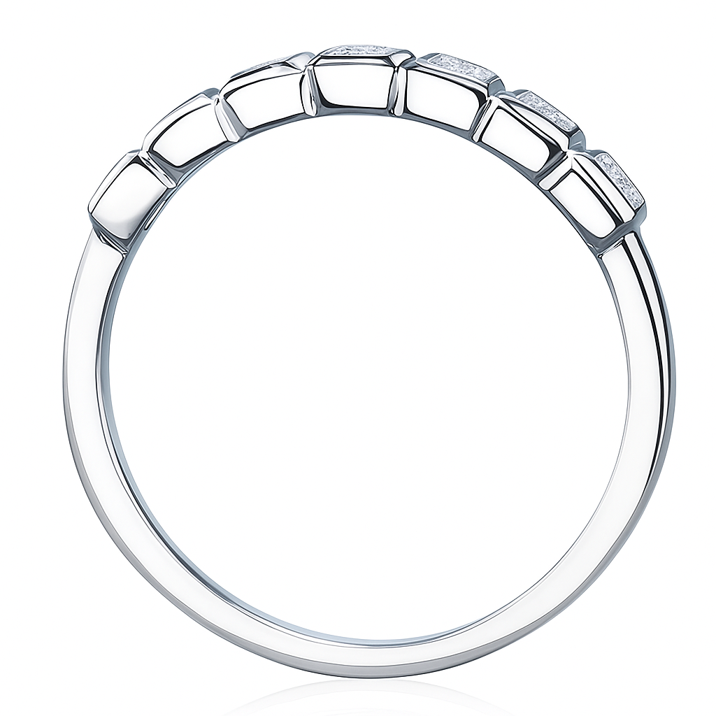 Anillo de cola de princesa de 0,56 quilates, chapado en oro blanco de 18 quilates, con moissanita y diamante, en plata de ley 925 para mujer.