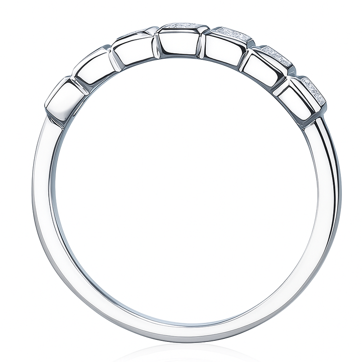 Anillo de cola de princesa de 0,56 quilates, chapado en oro blanco de 18 quilates, con moissanita y diamante, en plata de ley 925 para mujer.