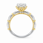 Romantic Platinum Moissanite Ring Brilliant-cut moissanite set in pure 925 silver with a platinum finish.