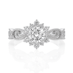 Brilliant Moissanite Flower Ring