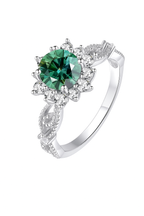 Brilliant Moissanite Flower Ring