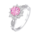 Brilliant Moissanite Flower Ring