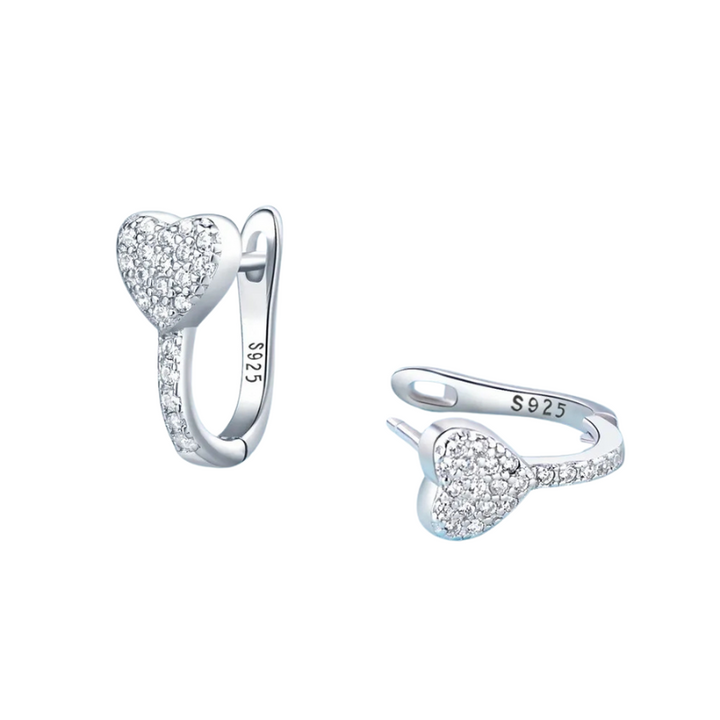 Exquisite Love Heart Hoop Earrings