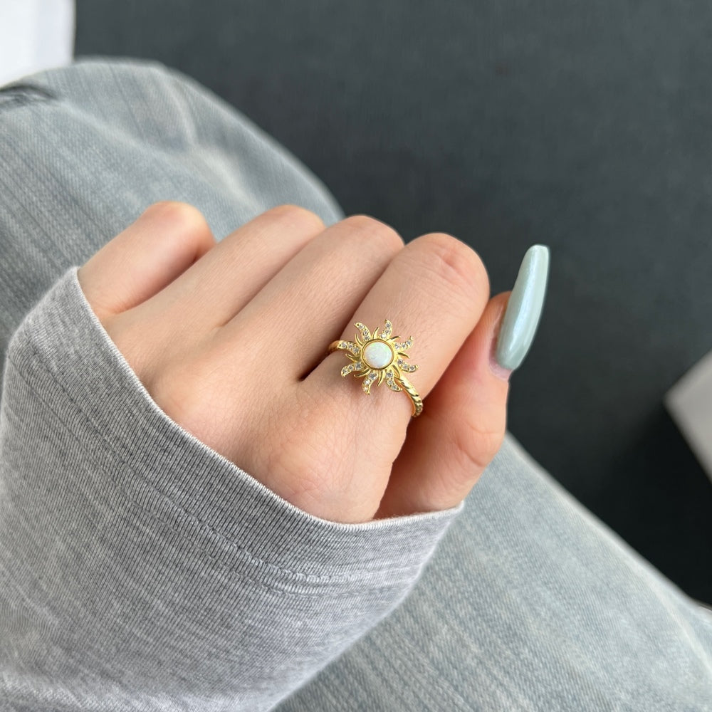 Opal Sun Ring