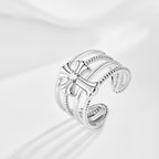 Four Band Cross Ring