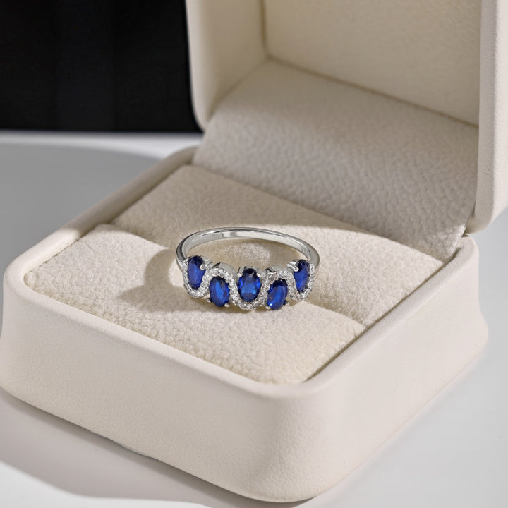 Weaving Gems Silver Ring
