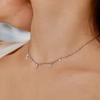 Dazzling Bead Silver Necklace