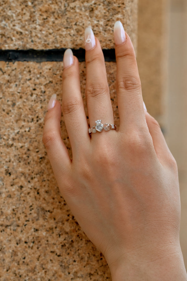 Sacred Heart Silver Ring
