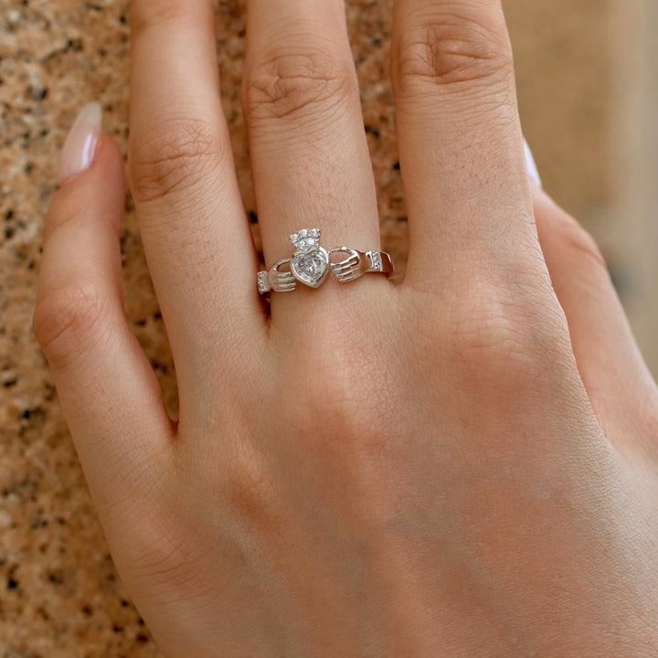 Sacred Heart Silver Ring