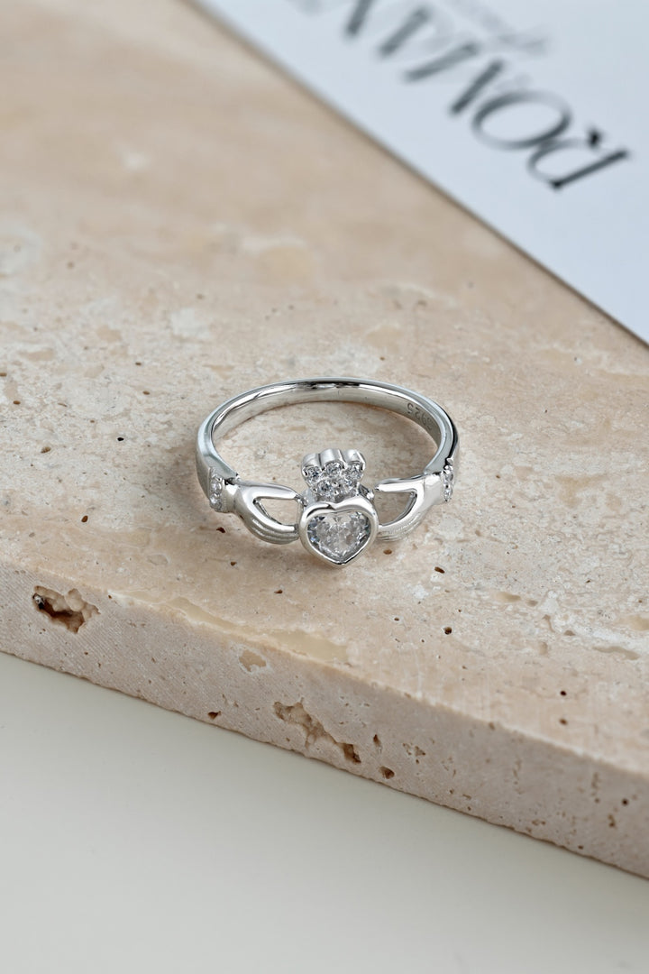 Sacred Heart Silver Ring