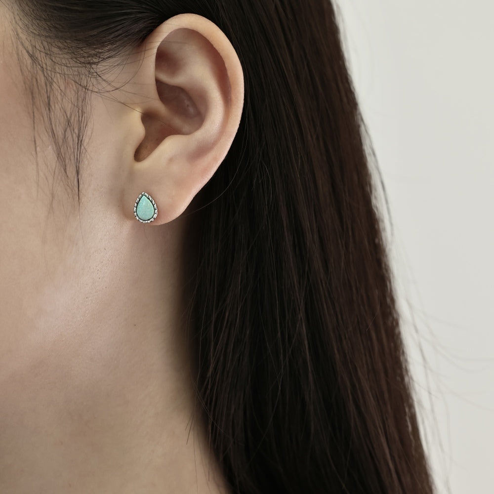 Conjunto de ópalo en forma de lágrima