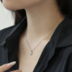 Conjunto de ópalo en forma de lágrima