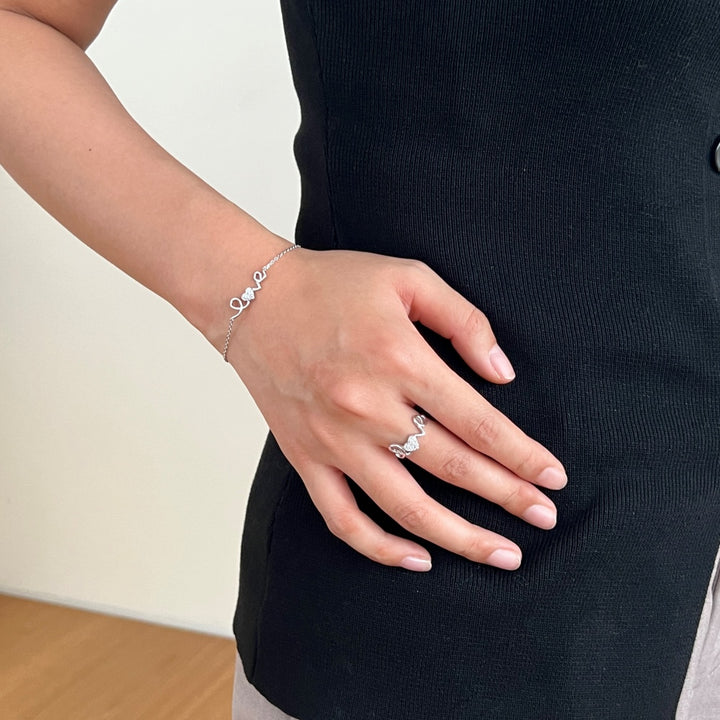 "LOVE" Silver Ring