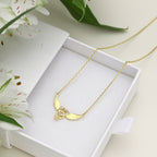 Dangling Ring Angelic Love Gold Necklace