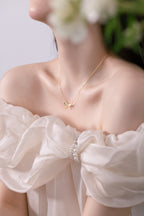 Dangling Ring Angelic Love Gold Necklace