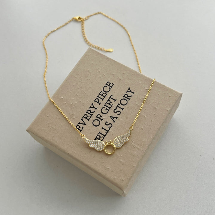Angelic Ring Gold Necklace