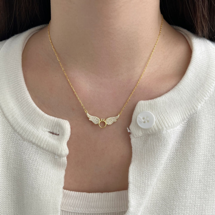 Angelic Ring Gold Necklace