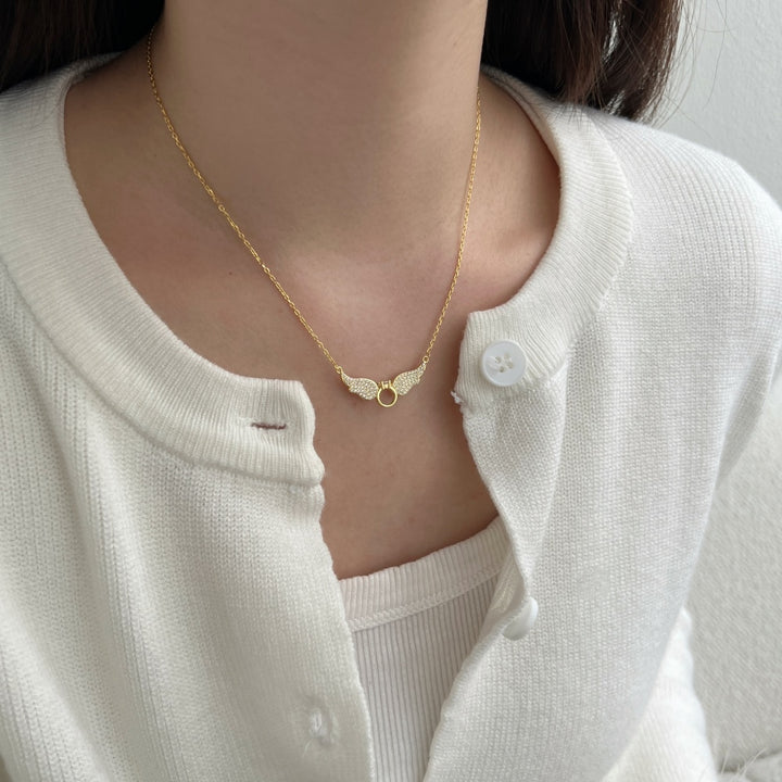 Angelic Ring Gold Necklace