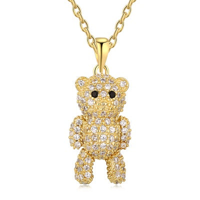 Teddy Bear Pendant Necklace