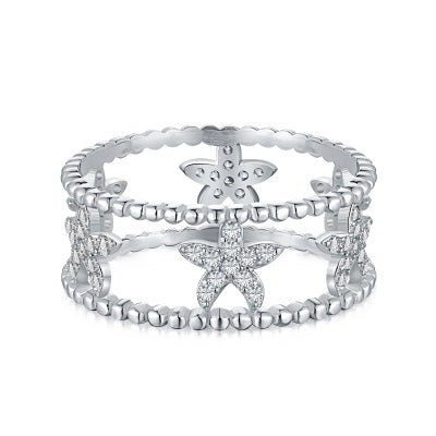 Silver Starfish Ring
