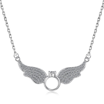 Angelic Ring Silver Necklace
