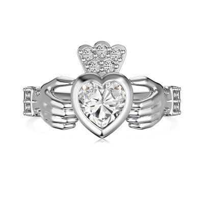 Sacred Heart Silver Ring