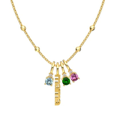 "mama" Beaded Charm Necklace