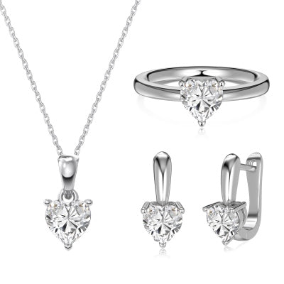 Heart Drop Jewelry Set