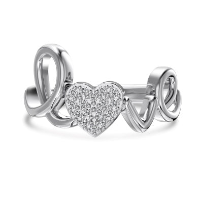 "LOVE" Silver Ring