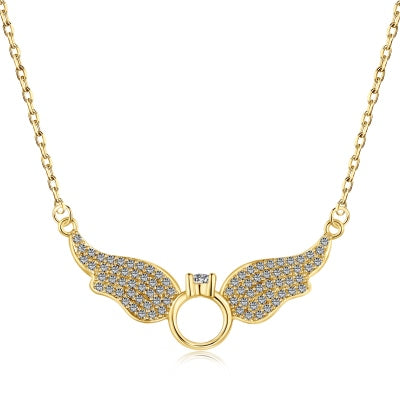 Angelic Ring Gold Necklace